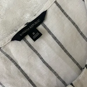 Banana Republic Striped Linen Blend Wide Leg Cropped Jumpsuit thumbnail 9
