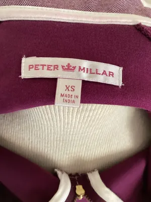 Peter Millar Women's XS Plum Purple Quarter Zip Performance Base Layer Top thumbnail 2