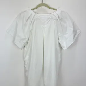Madewell V Neck Mini Shirtdress Poplin Cotton White Pockets Relaxed Shift S NWT thumbnail 9