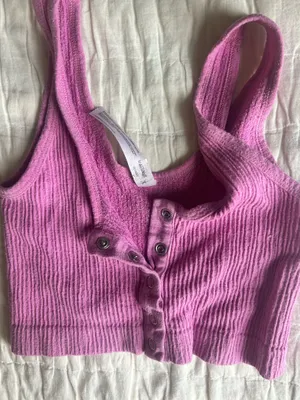 Pink Free People Top Crop Tank thumbnail 5