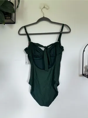 NWT Quince Palm Green Italian Underwire‎ One-Piece Swimsuit Size Large thumbnail 3