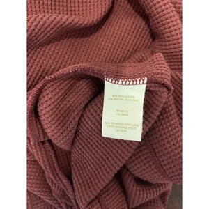 Free People Dress Medium Midi Burgundy V-neck Ruffle thumbnail 6