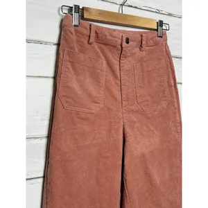 Anniewear Wide Leg Pants Small Clay Pink Utility High Rise Straight Leg Casual thumbnail 8