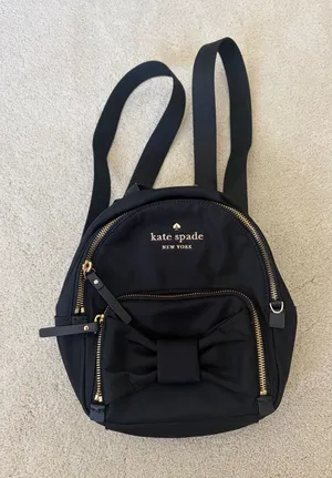 NWOT Kate Spade New York Black Mini Bow Backpack thumbnail 1
