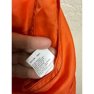 Joyrich Orange Nylon Utility Bib Overalls Jumpsuit Logo Streetwear Womans L thumbnail 8