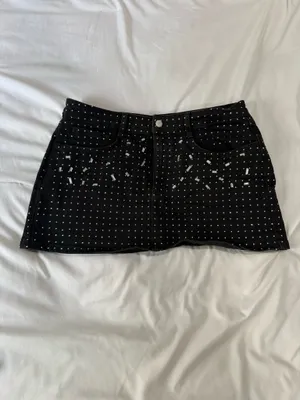 Gianni Bini Rhinestone Denim Skirt thumbnail 2