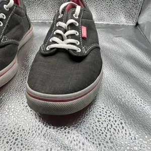 Vans‎ Women's Size 8 Gray Canvas Lace-Up Sneakers Pink Lining Casual Shoes thumbnail 6