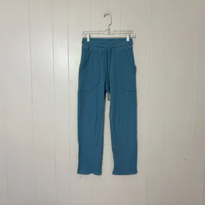 Back Beat Co Organic Cotton Waffle Joggers Slate Blue XS Lounge Pants thumbnail 3