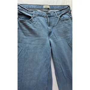 Abercrombie & Fitch High Rise Wide Leg Jeans Medium Wash Size 16 Regular thumbnail 4