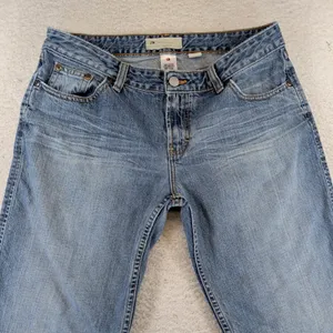 BKE Denim Trail Jeans Womens 30‎ Blue Cotton Bootcut Raw Hem USA Altered Cutoff thumbnail 3