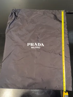 Prada Black Nylon Logo Drawstring Bag thumbnail 5
