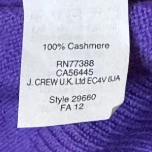 J.Crew Womens Italian Cashmere V-Neck Sweater Purple Relaxed Fit M 29660 thumbnail 7