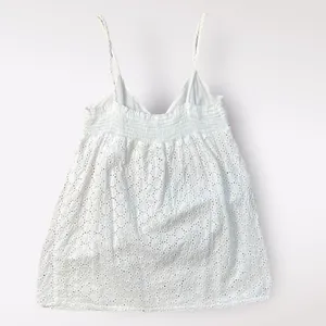 American Vintage White Eyelet Lace Sweetheart Neck Tank Top‎ Size S thumbnail 3