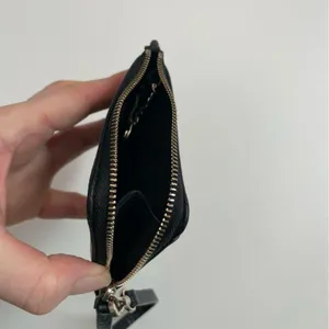 Kate Spade Leila Credit Card Holder Wristlet ID Key Ring Pebbled Leather Black thumbnail 7