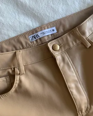 Zara Faux Leather Pants thumbnail 5