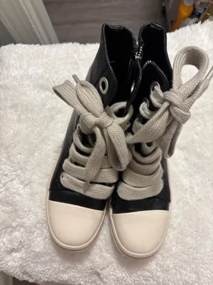 Black and white Rick Owen’s high top Size 9.5 thumbnail 6