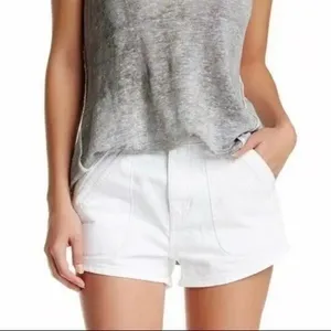 Free People Sweet Surrender White Jean Shorts thumbnail 2