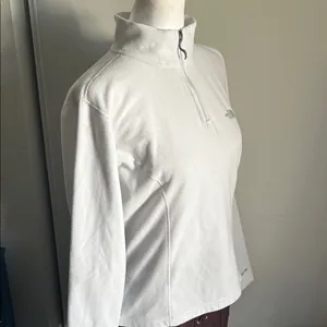 The North Face Women's White Quarter-Zip Pullover Lightweight Fleece Jacket thumbnail 3