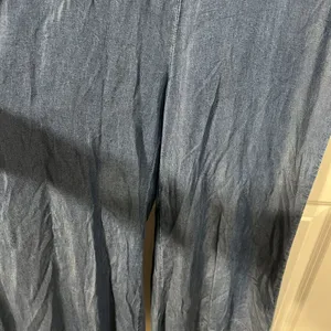 JUST Female Size S Lewis Jumpsuit Wide Leg Chambray Blue Denim Light Tencel thumbnail 5