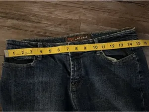Vtg Wet Seal Low Rise Dark Wash Flare Jeans Embroidered Sz 7 thumbnail 5