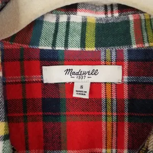Madewell Ex-Boyfriend Flannel Shirt S Plaid thumbnail 5