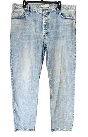 Abercrombie & Fitch The Dad High‎ Rise Light Wash Denim Jeans Size 16/33 thumbnail 1
