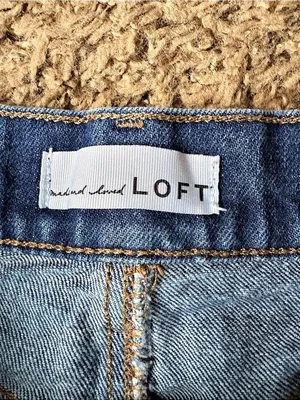 LOFT Distressed Denim Jean Shorts in Blue Waist 27 thumbnail 3