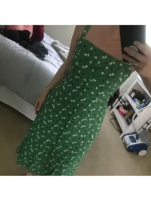 Reformation “Persimmon” green floral dress 2 thumbnail 8