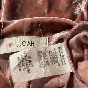 i.JOAH Mini Tent Dress Pink Velour Sleeveless SZ SM USA High Neck Boho Fairy thumbnail 8
