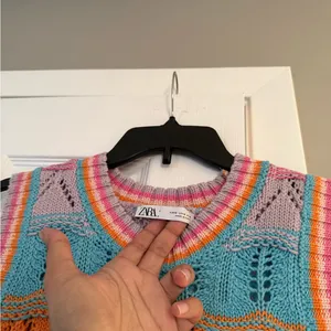 ZARA multicolor knit vest sweater thumbnail 4