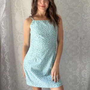 Y2K Secret Garden Blue Ditsy Floral Mini Slip Dress thumbnail 8
