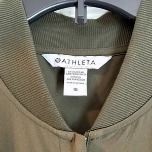 Athleta Dark Olive Sleeveless Zip Romper thumbnail 2