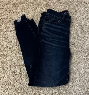 American Eagle Outfitters Super hi rise distressed jeggings size 6 regular thumbnail 1