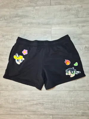 Black Powerpuff Girls Patch Shorts Large thumbnail 2