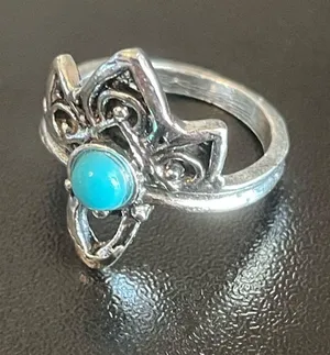 Turquoise stone girl ring size 4.5 thumbnail 3