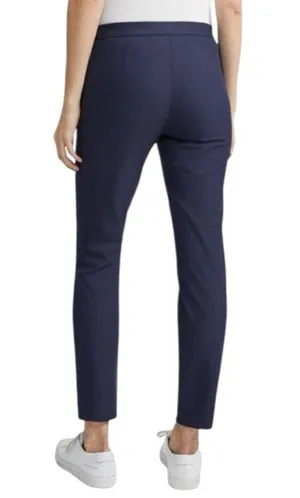 Theory Women’s Size 8 Navy Blue Thaniel Approach Cotton Stretch Trousers Pants thumbnail 2