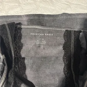 American Eagle Outfitters Charcoal Lace Trim Chemise thumbnail 3