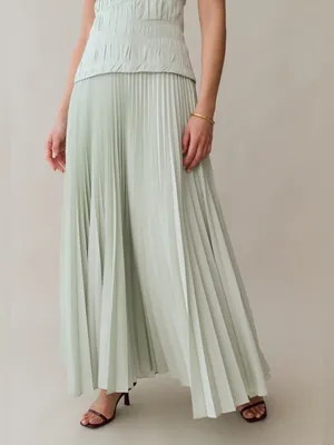 NWT Few Moda Ada Dress size 8 seafoam green strapless pleated maxi o.p.t thumbnail 5