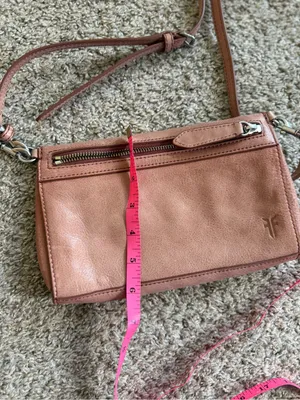 Frye Reed Leather Wristlet Crossbody in Dusty Rose thumbnail 8