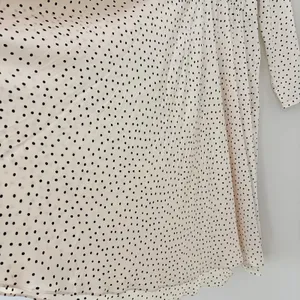 Zara Dress Cream Black Polka Dot Midi Long Sleeve Empire Waist Oversized Size S thumbnail 9