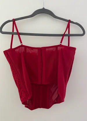 Urban Outfitters Red Corset Top thumbnail 4
