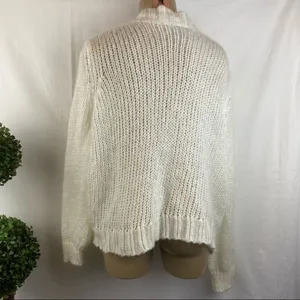 Anthropologie Wooden Ships White Soft Cozy Open Loose Cardigan Sweater S thumbnail 3