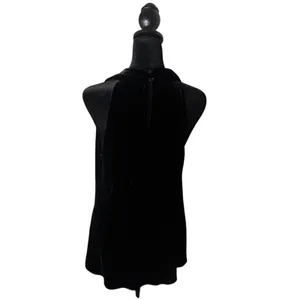 Vince Black Velvet Cowl Neck Top Size 12 Whimsigoth Dark Romantic Holiday‎ thumbnail 3