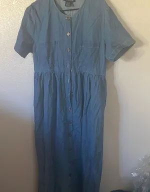 FINAL MARKDOWN J g hook denim maxi dress 14 thumbnail 1