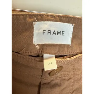 FRAME Cargo Pants Women 31 Washed Latte Straight Leg Utility RUSPT586 thumbnail 7