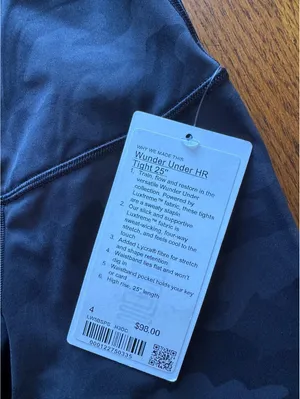 Lululemon Wunder Under High Rise 25” Heritage Camo Deep Coal Black Size 4 NWT thumbnail 4