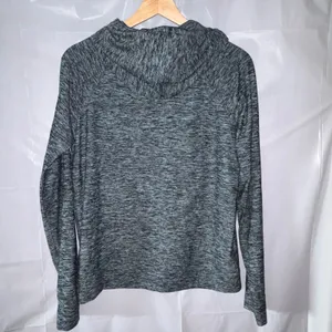 Outdoor Voices CloudKnit Hoodie Blue Black Space Dye Marl Activewear Womens Lg thumbnail 2