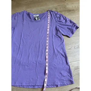 NWT Another Love Lu's Couture Springfield boutique purple puff sleeve top size M thumbnail 5