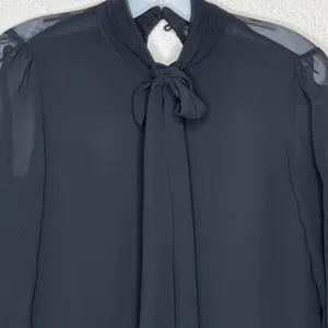 Zara Trafaluc Sheer Black‎ Blouse thumbnail 3