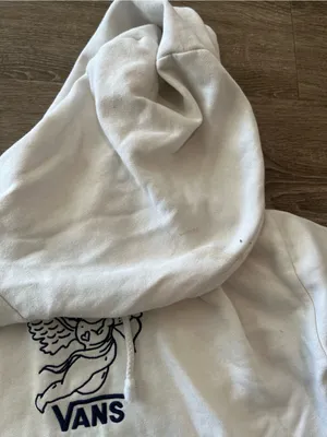 Vans Karina Hoodie Womens Medium Cream Cupid Cherub Checkerboard Crop Pullover thumbnail 8